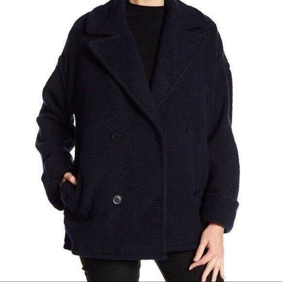 ATM Anthony Thomas Melillo Boucle Knit Peacoat Black Size Small NWT - Picture 5 of 6